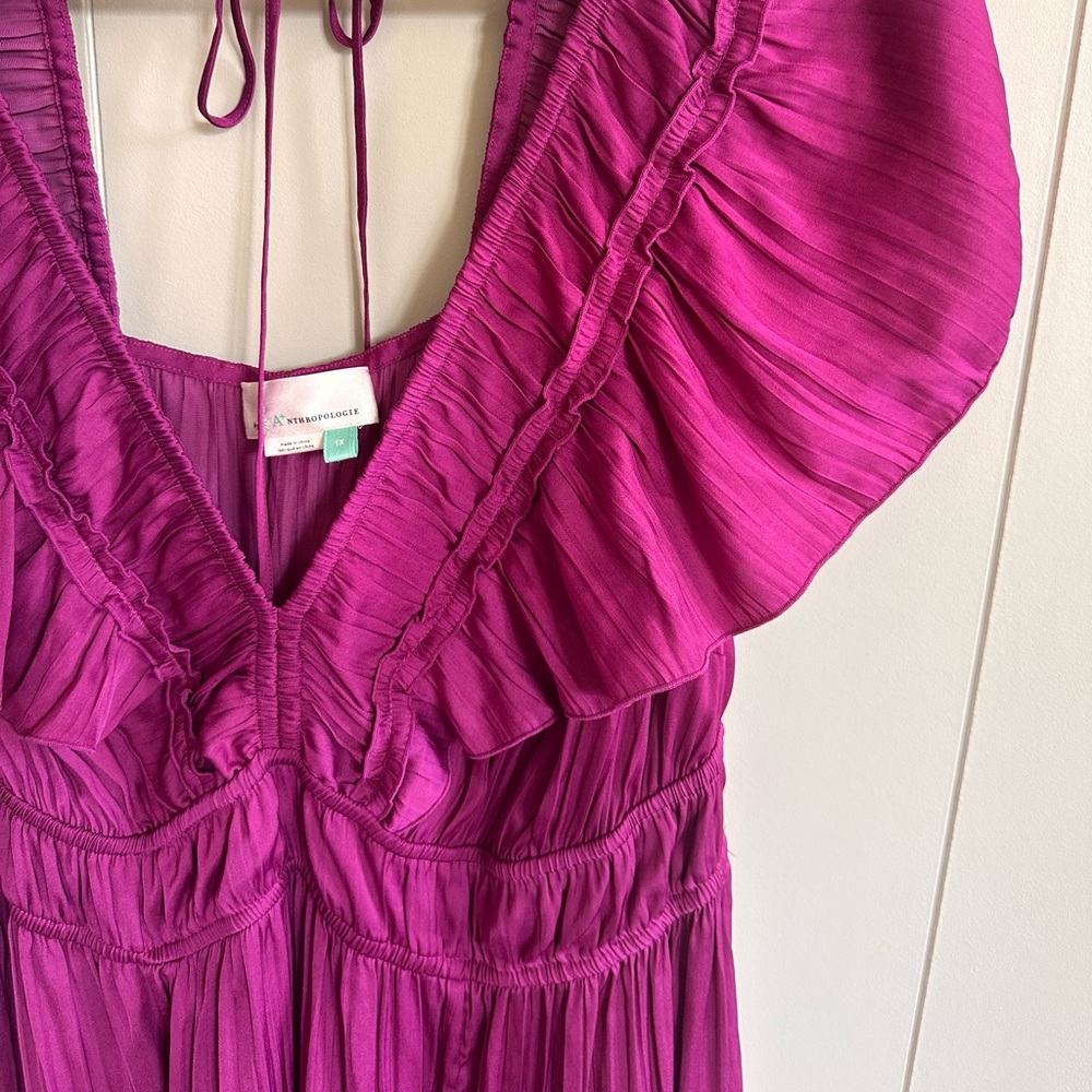 Magenta Ruffled Dress